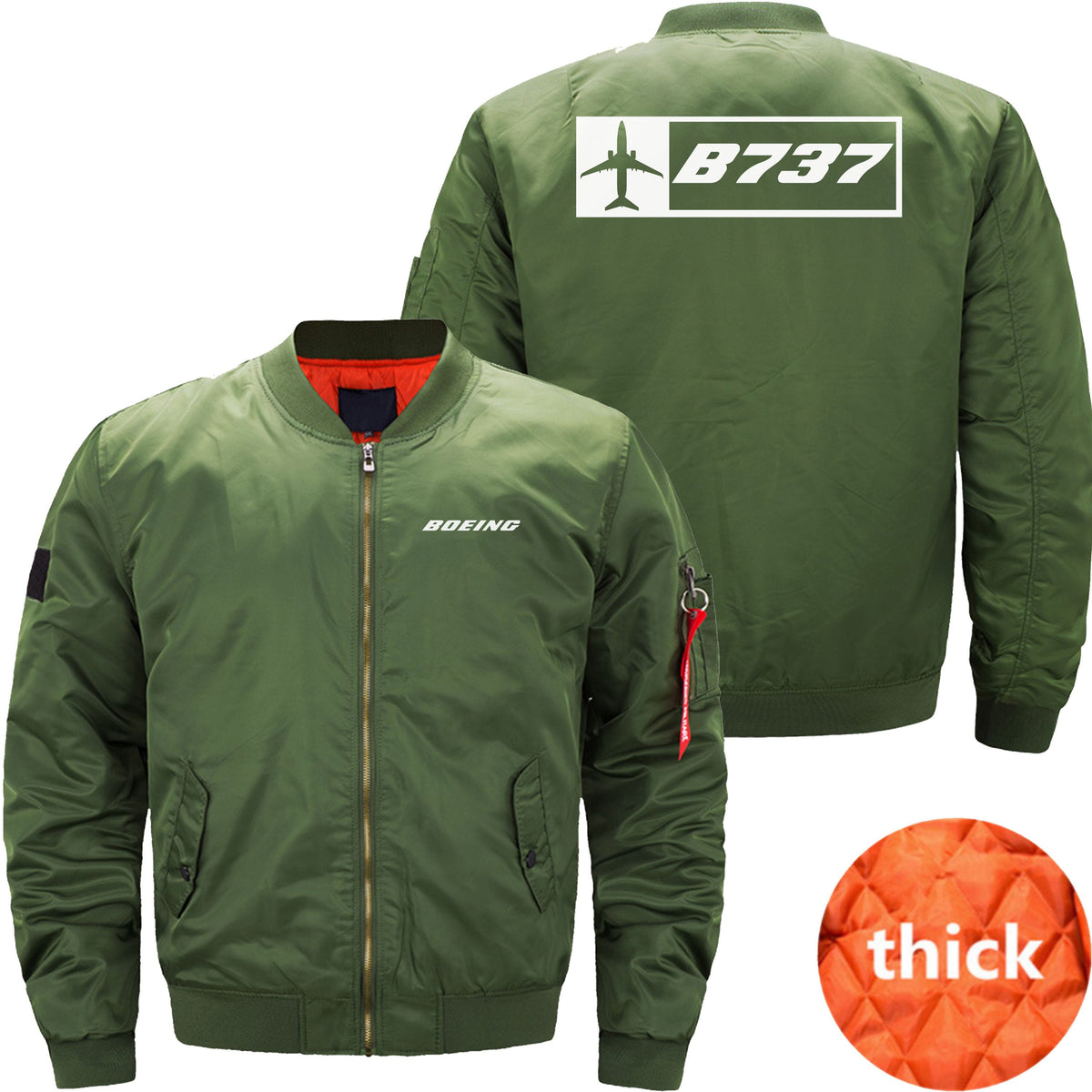 BOEING 737 BOMBER FLIGHT AVIATOR JACKET