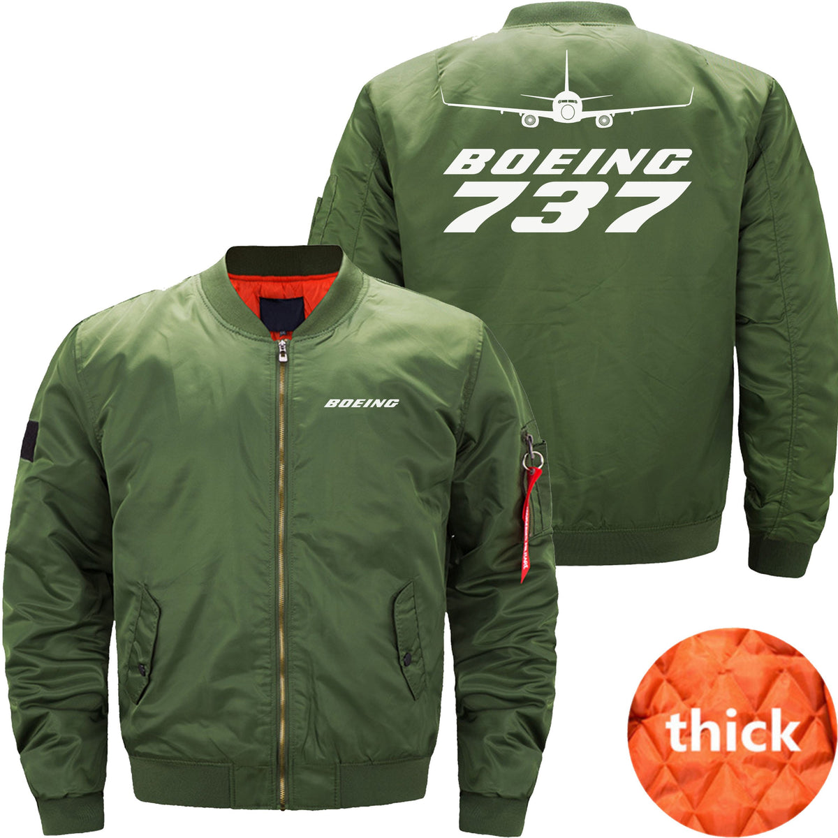 BOEING 737 BOMBER FLIGHT AVIATOR JACKET