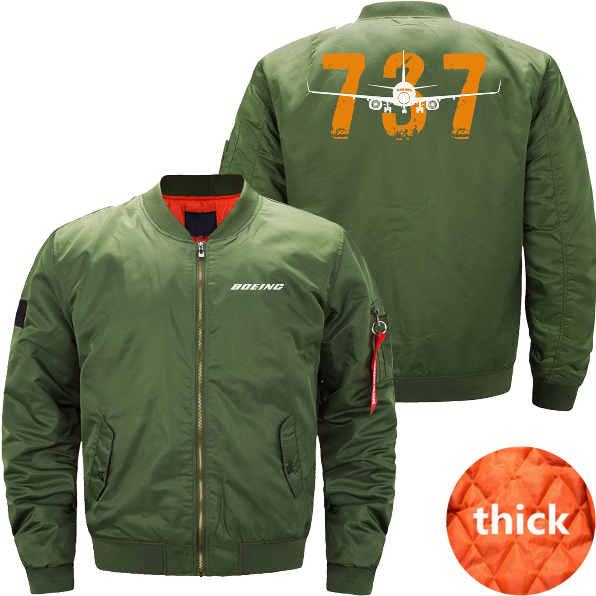 BOEING 737 BOMBER FLIGHT AVIATOR JACKET