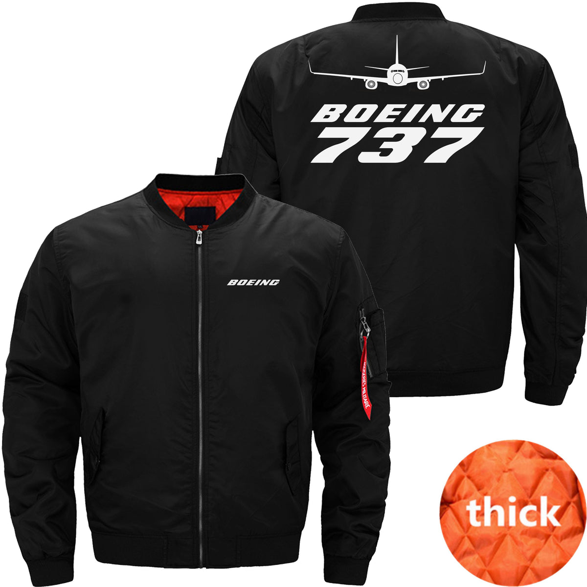 BOEING 737 BOMBER FLIGHT AVIATOR JACKET