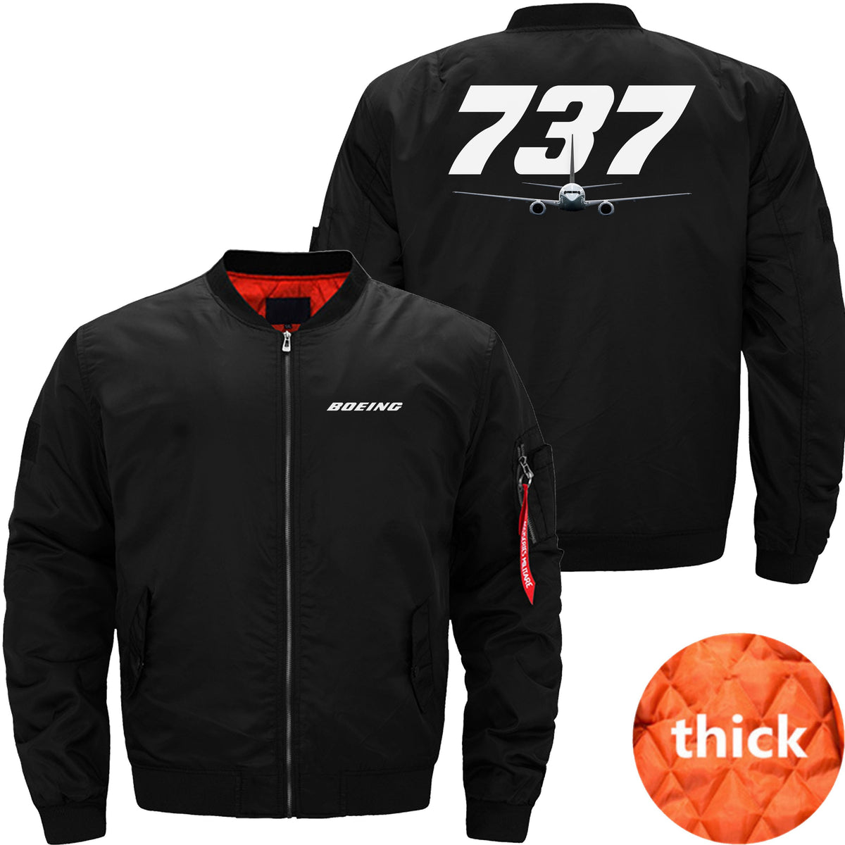 BOEING 737 BOMBER FLIGHT AVIATOR JACKET