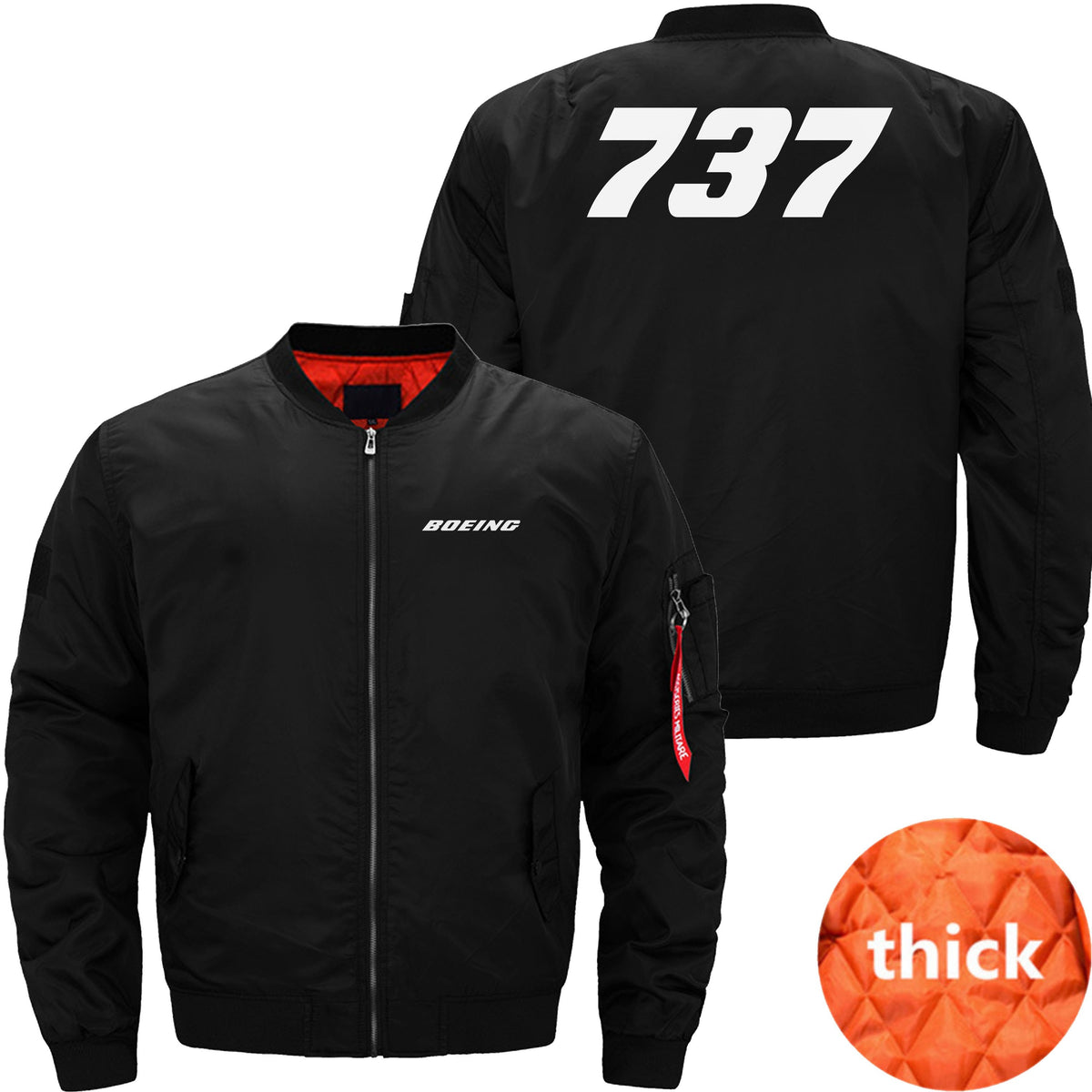 BOEING 737 BOMBER FLIGHT AVIATOR JACKET