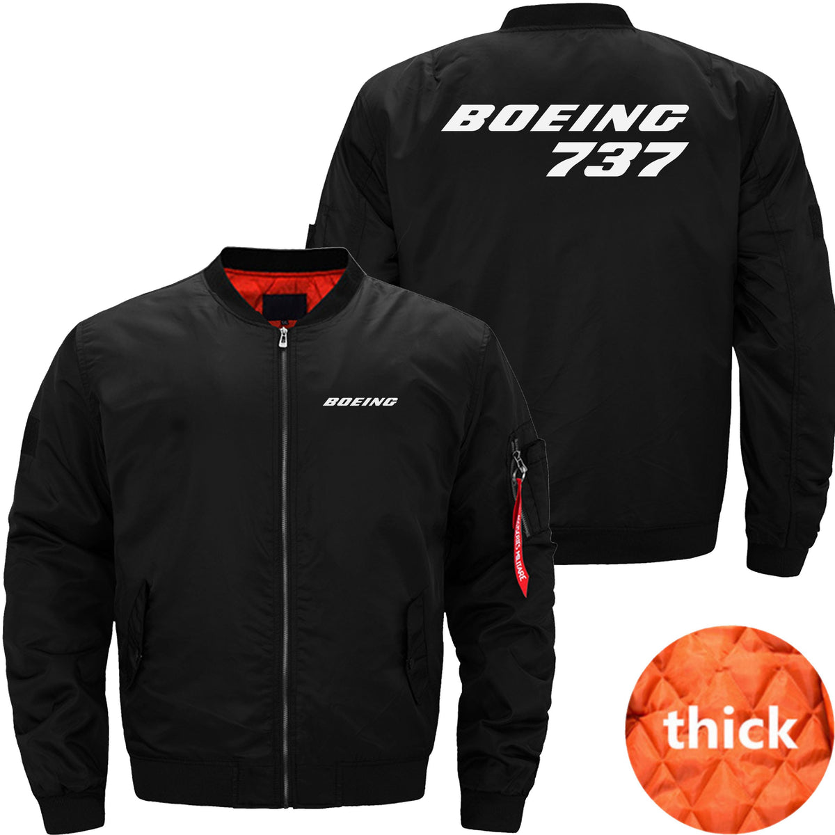 BOEING 737 BOMBER FLIGHT AVIATOR JACKET