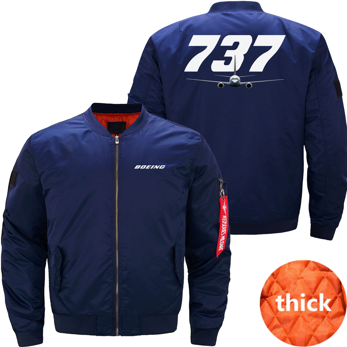 BOEING 737 BOMBER FLIGHT AVIATOR JACKET