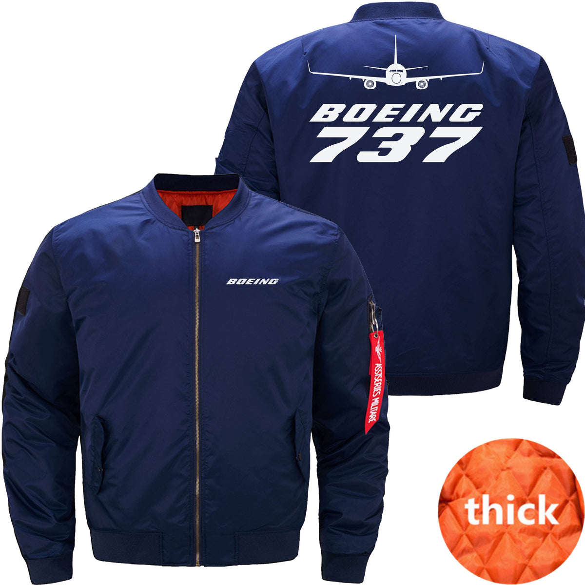 BOEING 737 BOMBER FLIGHT AVIATOR JACKET