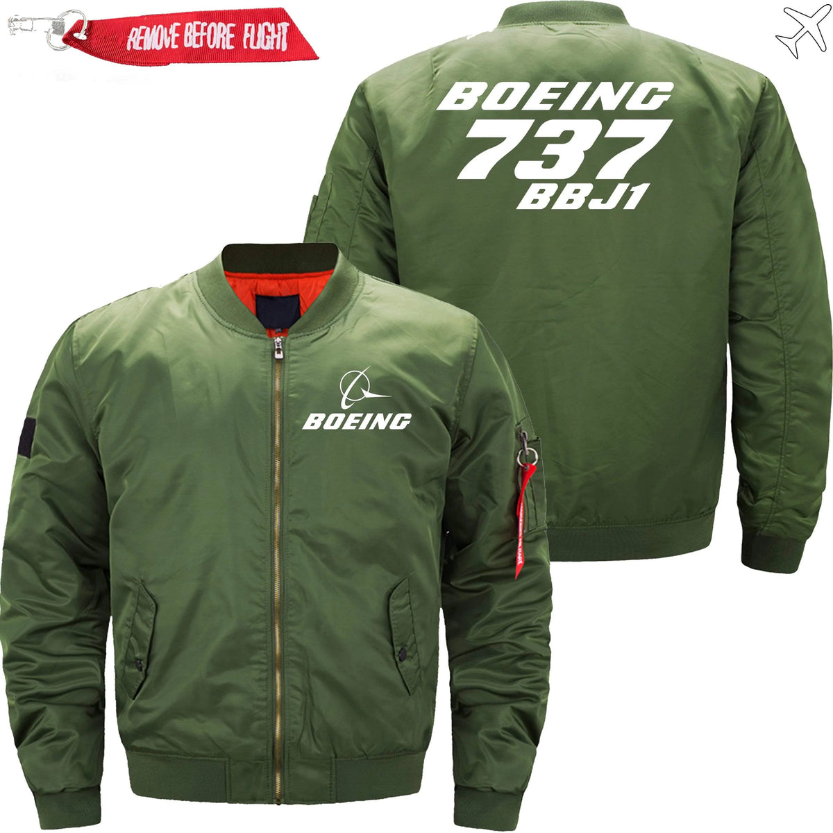 BOEING 737BBJI ETET BOMBER JACKET FLIGHT JACKET AVIATOR JACKET