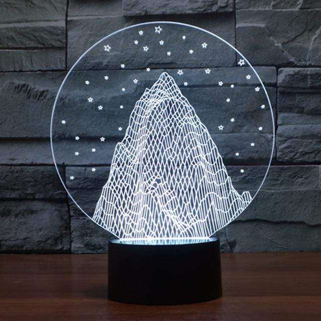 GearNets 3D Lamp Mountain / Black 3D Night Lights