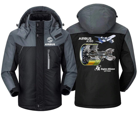 MA1 Windbreaker Jackets Black Gray / XS Airbus A380