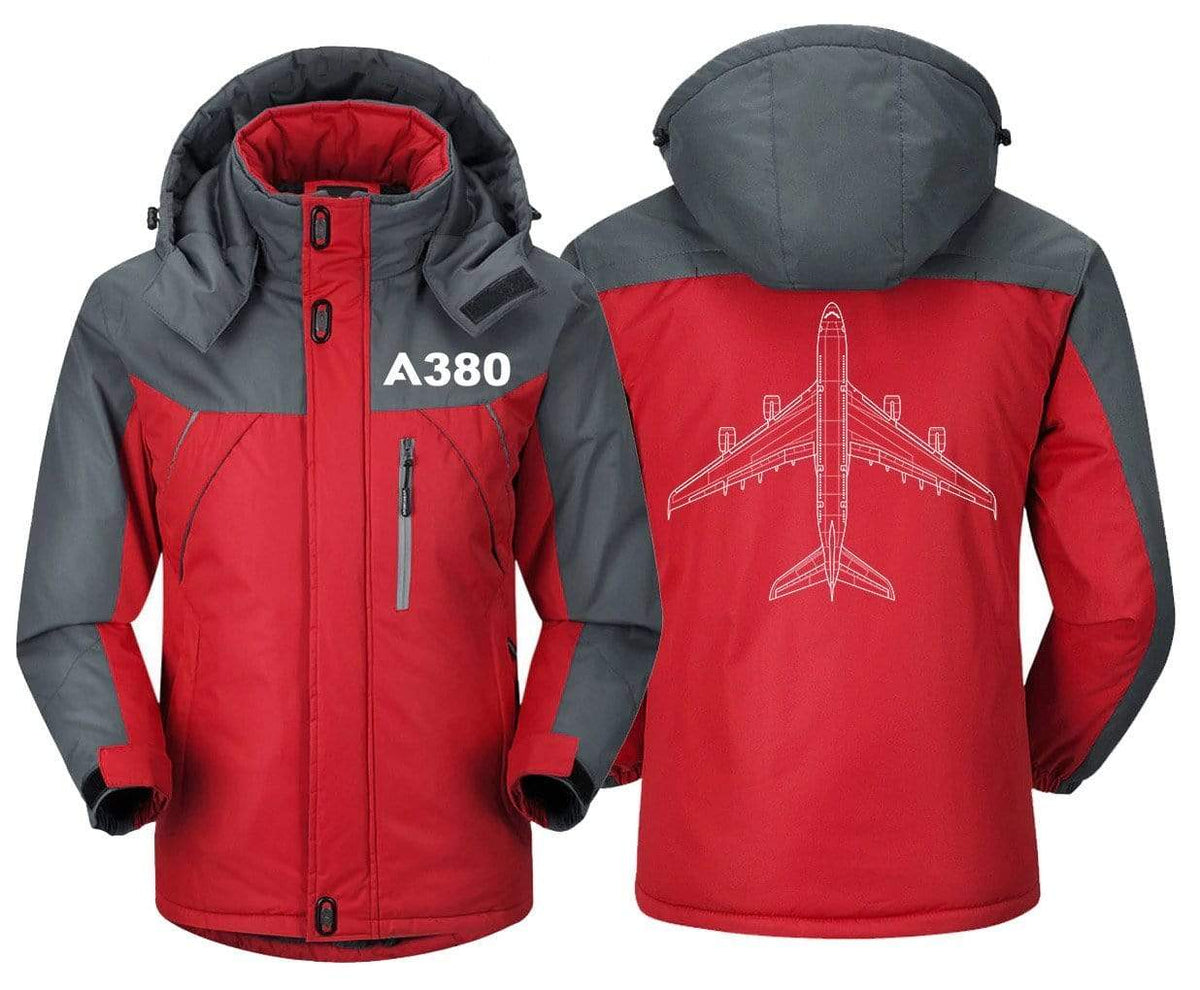 MA1 Windbreaker Jackets Red Gray / XS Airbus A380