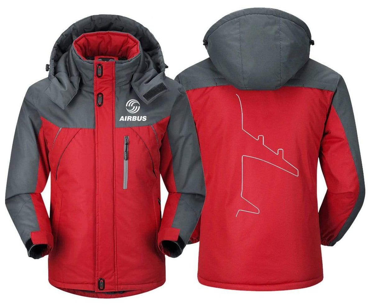 MA1 Windbreaker Jackets Red Gray / XS Airbus A380