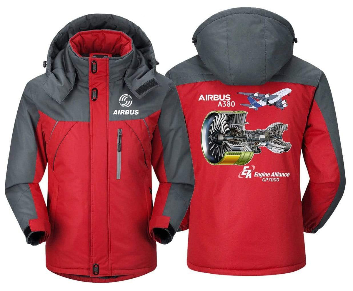 MA1 Windbreaker Jackets Red Gray / XS Airbus A380