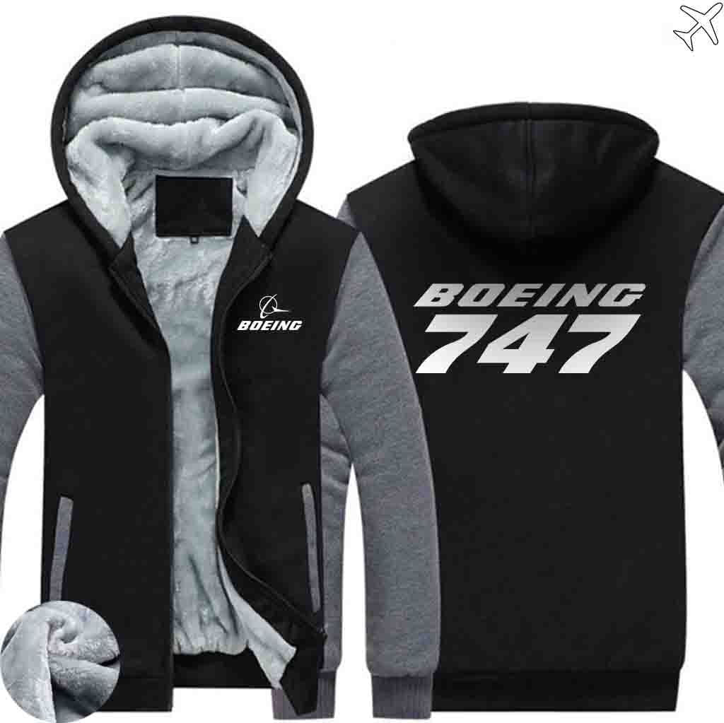 PILOTSX HOODIES Black Gray / S The 747 Zipper Sweaters