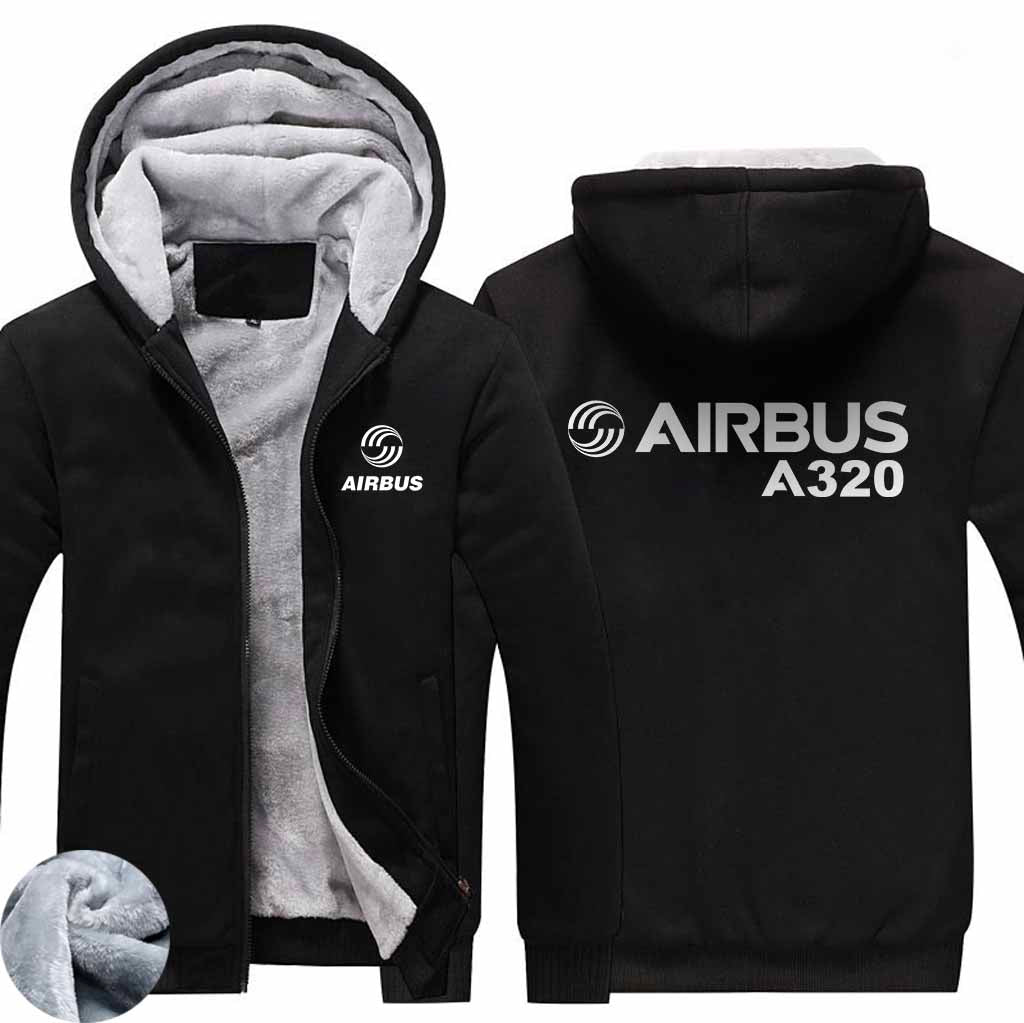 PILOTSX HOODIES Black / S Airbus A320 Zipper Sweaters