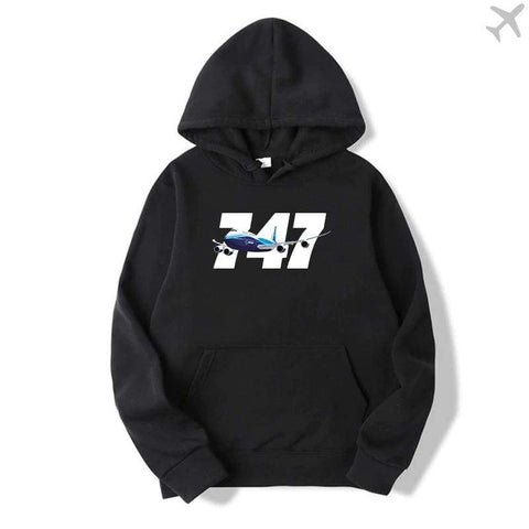 PILOTSX HOODIES Black / S Boeing 747