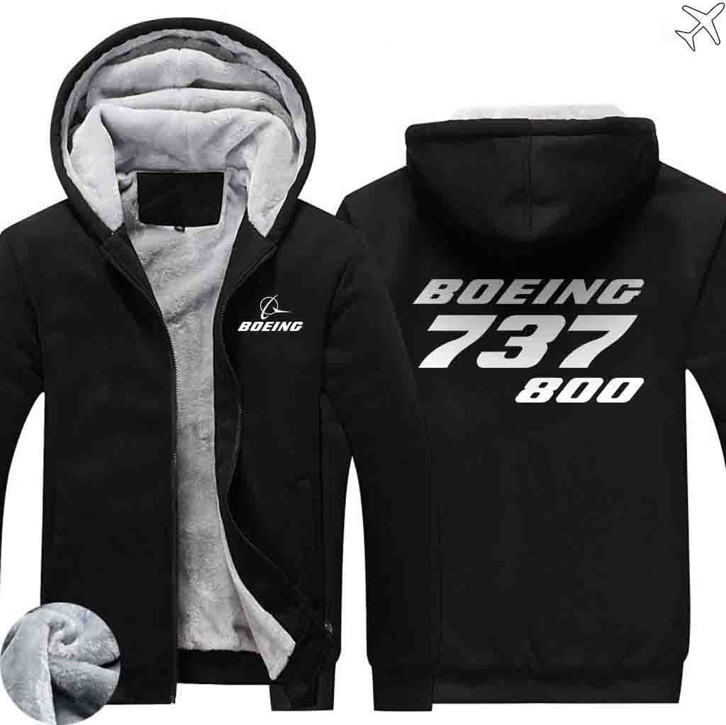 PILOTSX HOODIES Black / S The 737-800 Zipper Sweaters