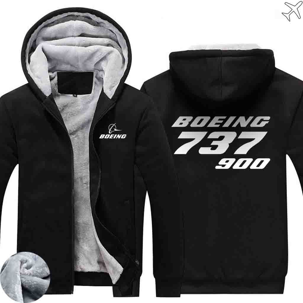 PILOTSX HOODIES Black / S The 737-900 Zipper Sweaters