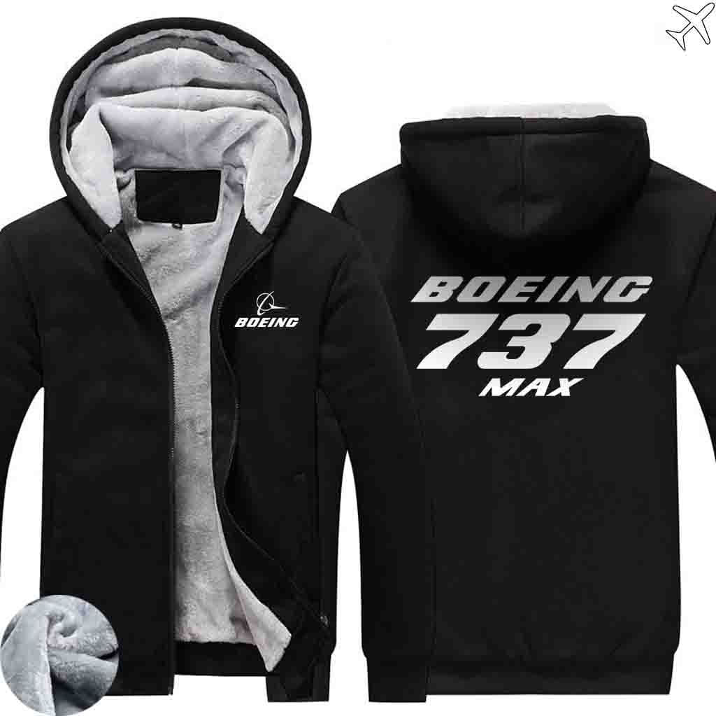 PILOTSX HOODIES Black / S The 737 MAX Zipper Sweaters