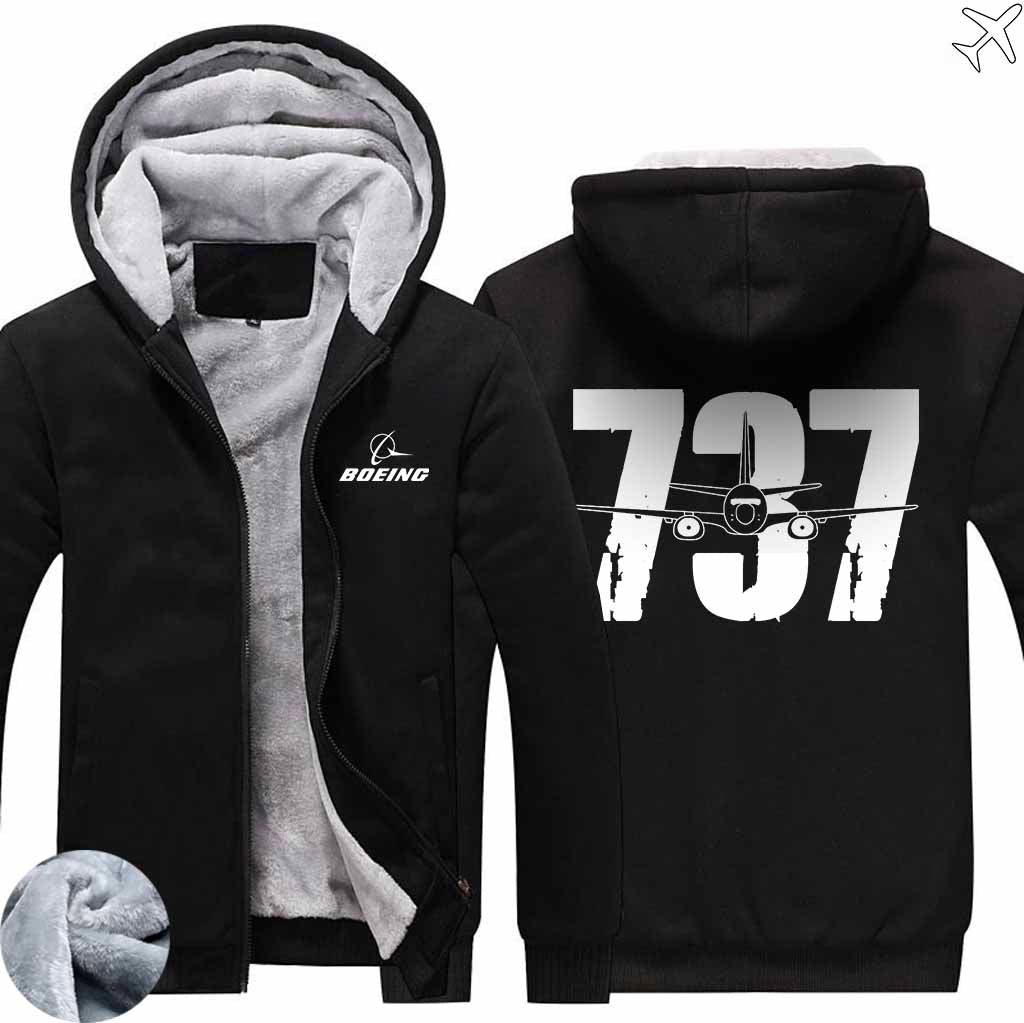 PILOTSX HOODIES Black / S The 737 Zipper Sweaters