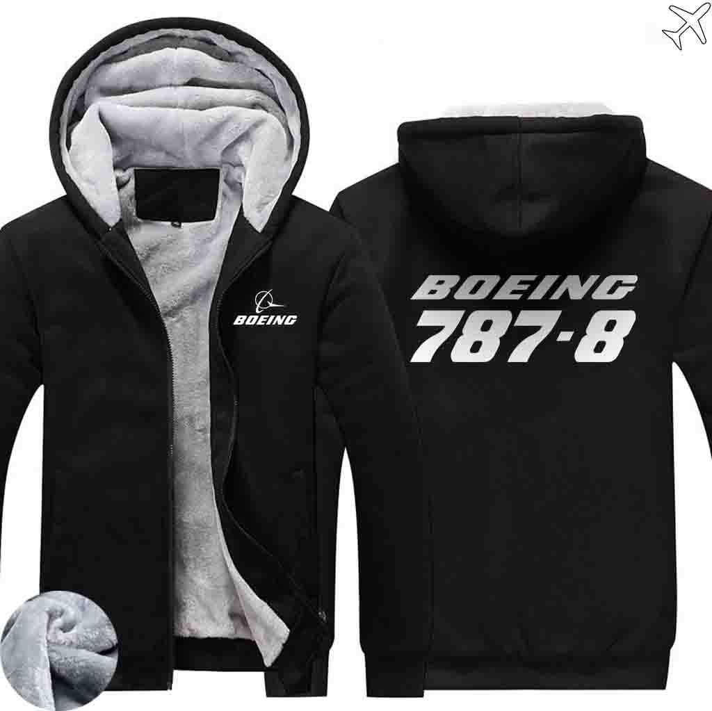 PILOTSX HOODIES Black / S The 747-200B Zipper Sweaters