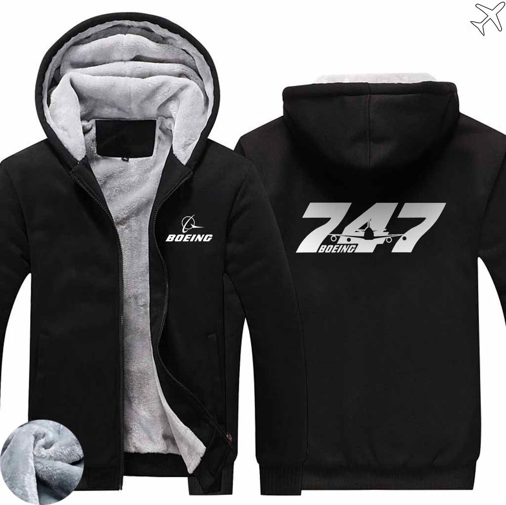 PILOTSX HOODIES Black / S The 747 Zipper Sweaters