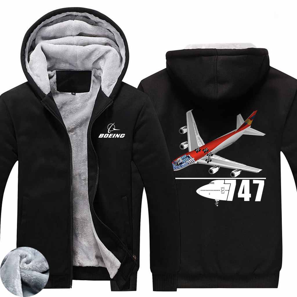 PILOTSX HOODIES Black / S The 747 Zipper Sweaters