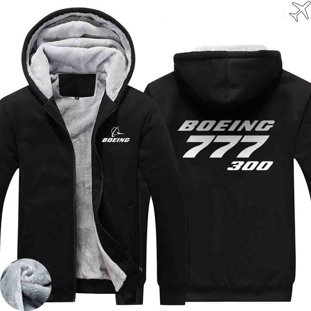 PILOTSX HOODIES Black / S The 777-300 Zipper Sweaters