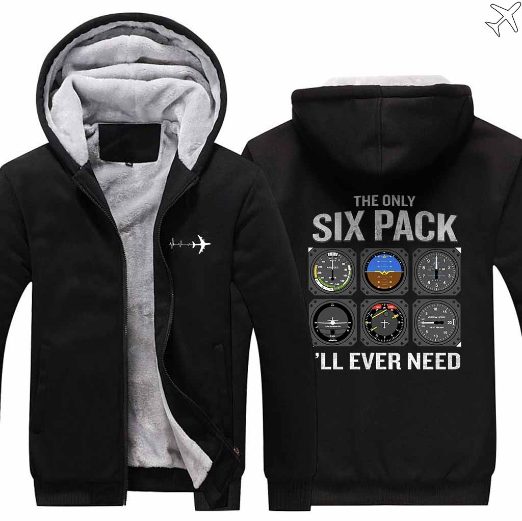 PILOTSX HOODIES Black / S The Six Pack Zipper Sweaters