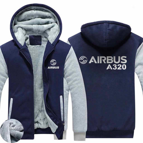 PILOTSX HOODIES Blue / S Airbus A320 Zipper Sweaters