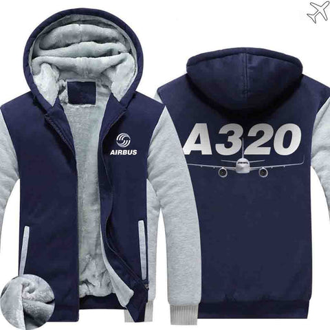 PILOTSX HOODIES Blue / S Airbus A320 Zipper Sweaters