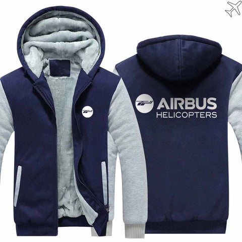 PILOTSX HOODIES Blue / S Airbus Helicopter Zipper Sweaters