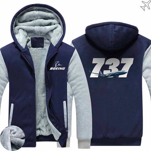 PILOTSX HOODIES Blue / S The 737 Zipper Sweaters