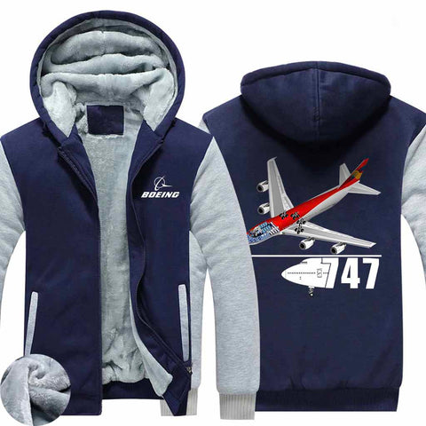 PILOTSX HOODIES Blue / S The 747 Zipper Sweaters