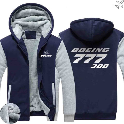 PILOTSX HOODIES Blue / S The 777-300 Zipper Sweaters