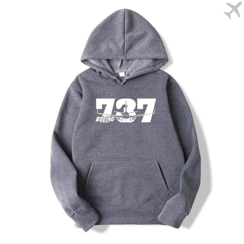 PILOTSX HOODIES Dark Gray / S Boeing 737