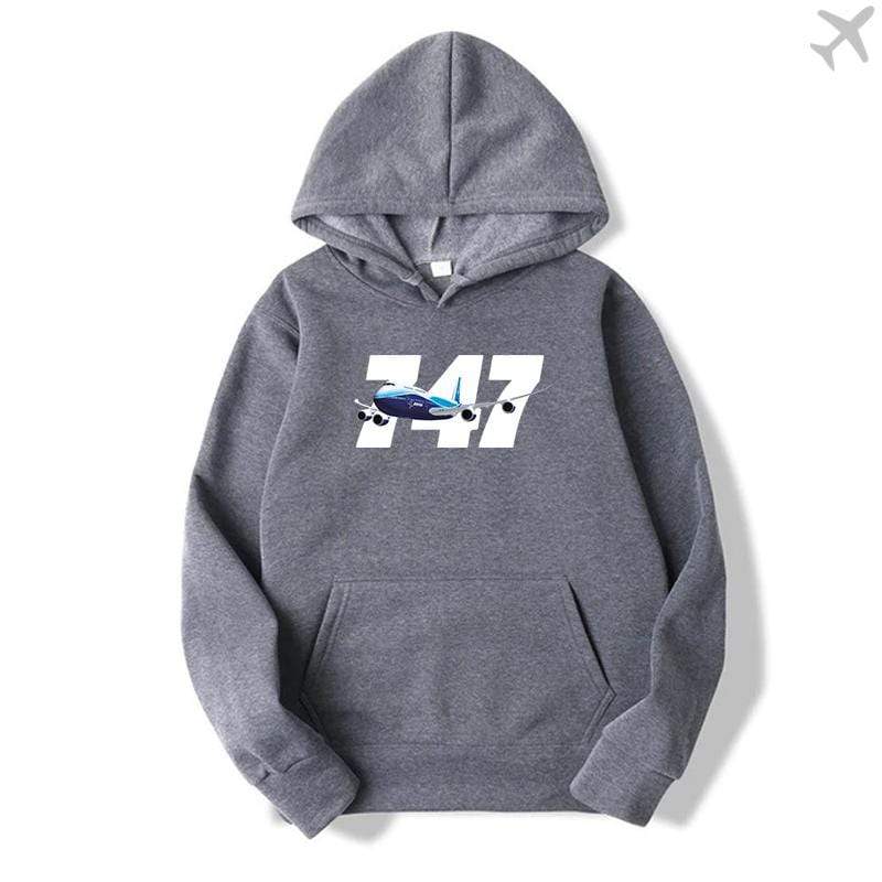 PILOTSX HOODIES Dark Gray / S Boeing 747