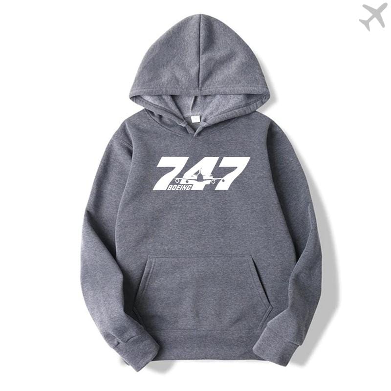 PILOTSX HOODIES Dark Gray / S Boeing-747