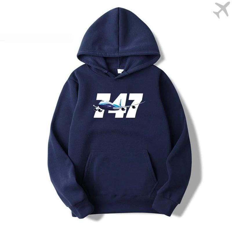 PILOTSX HOODIES Navy / S Boeing 747