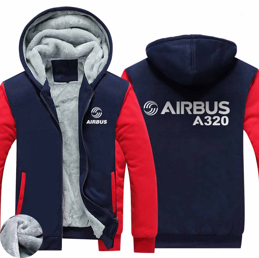 PILOTSX HOODIES Red / S Airbus A320 Zipper Sweaters