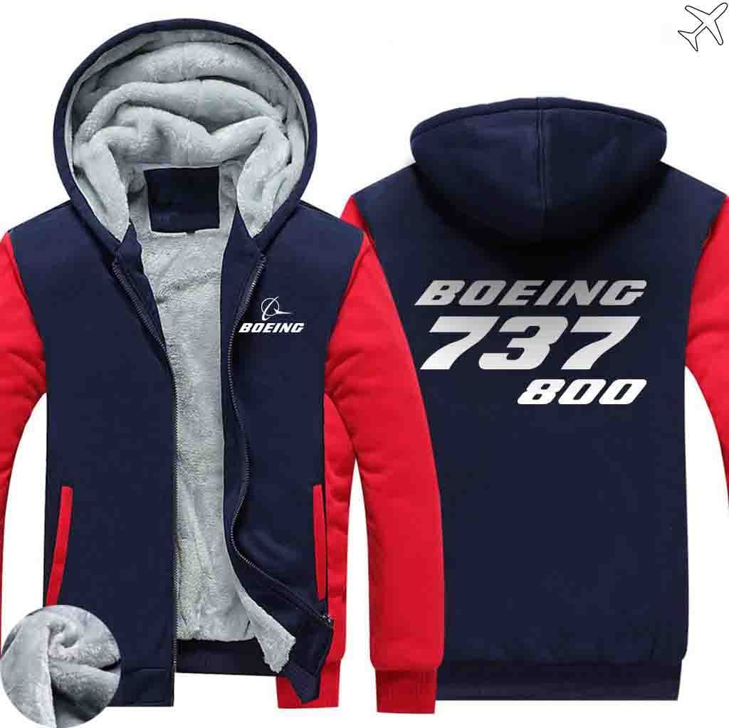 PILOTSX HOODIES Red / S The 737-800 Zipper Sweaters