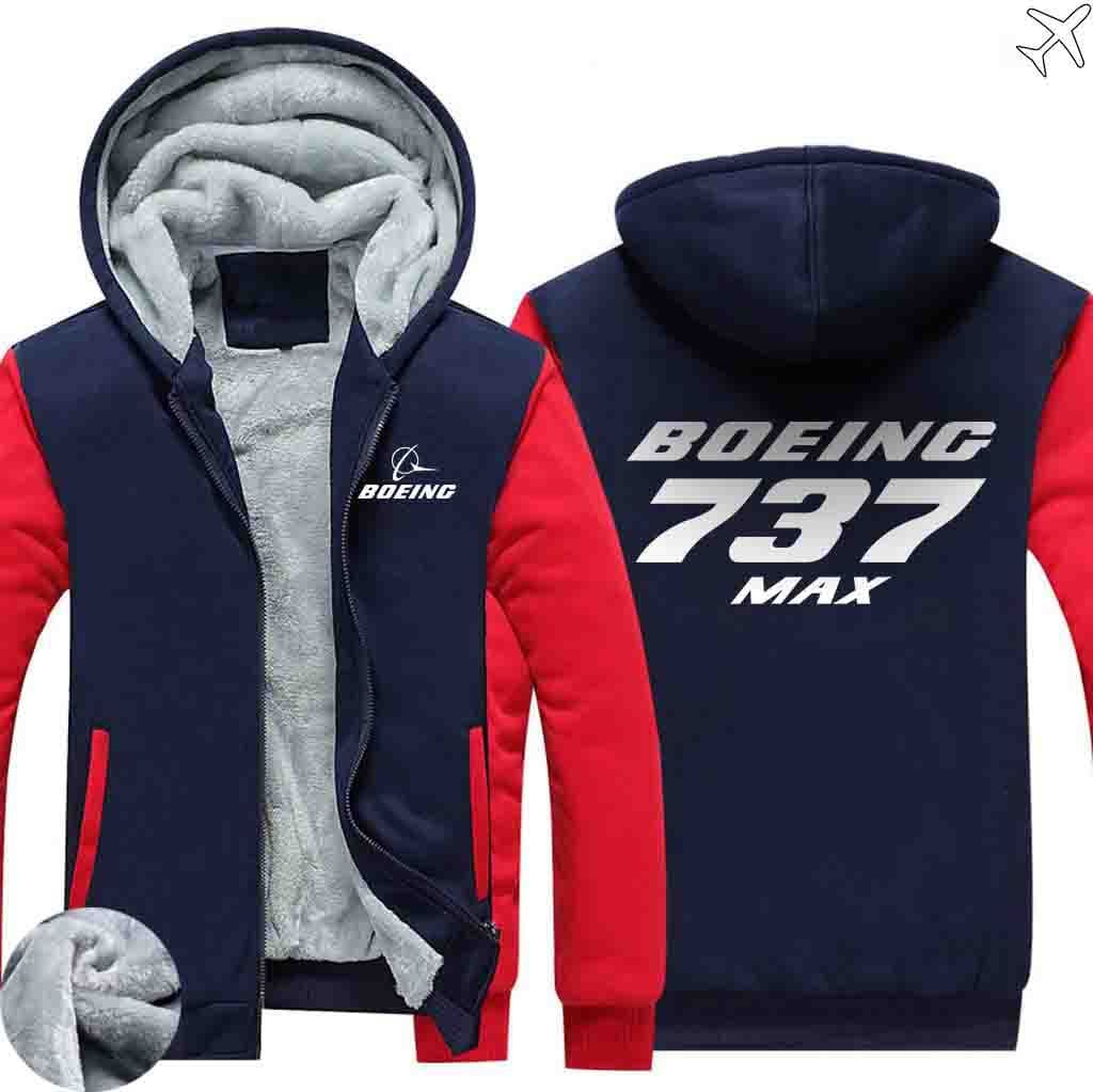 PILOTSX HOODIES Red / S The 737 MAX Zipper Sweaters