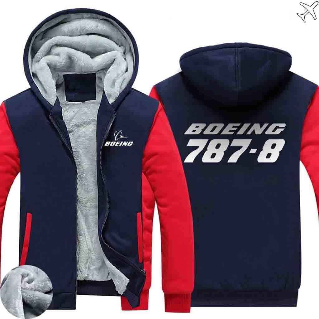 PILOTSX HOODIES Red / S The 787-8 Zipper Sweaters