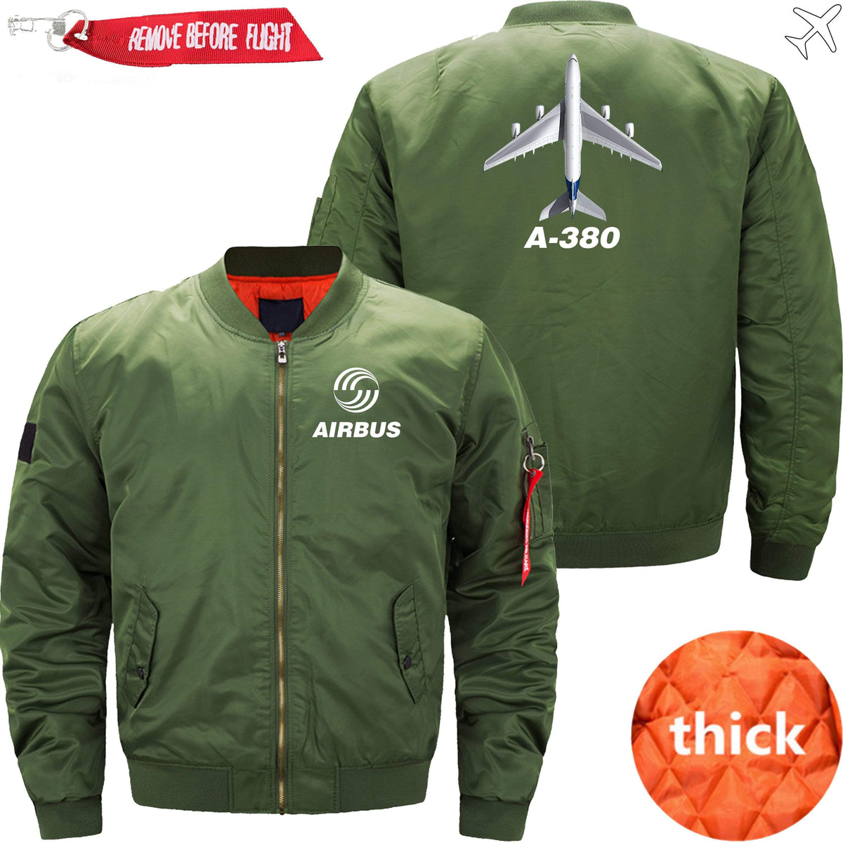 PilotsX Jacket Army green thick / S A380 Airbus