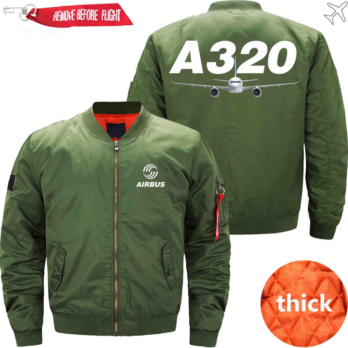 PilotsX Jacket Army green thick / S Airbus A320 Jacket -US Size