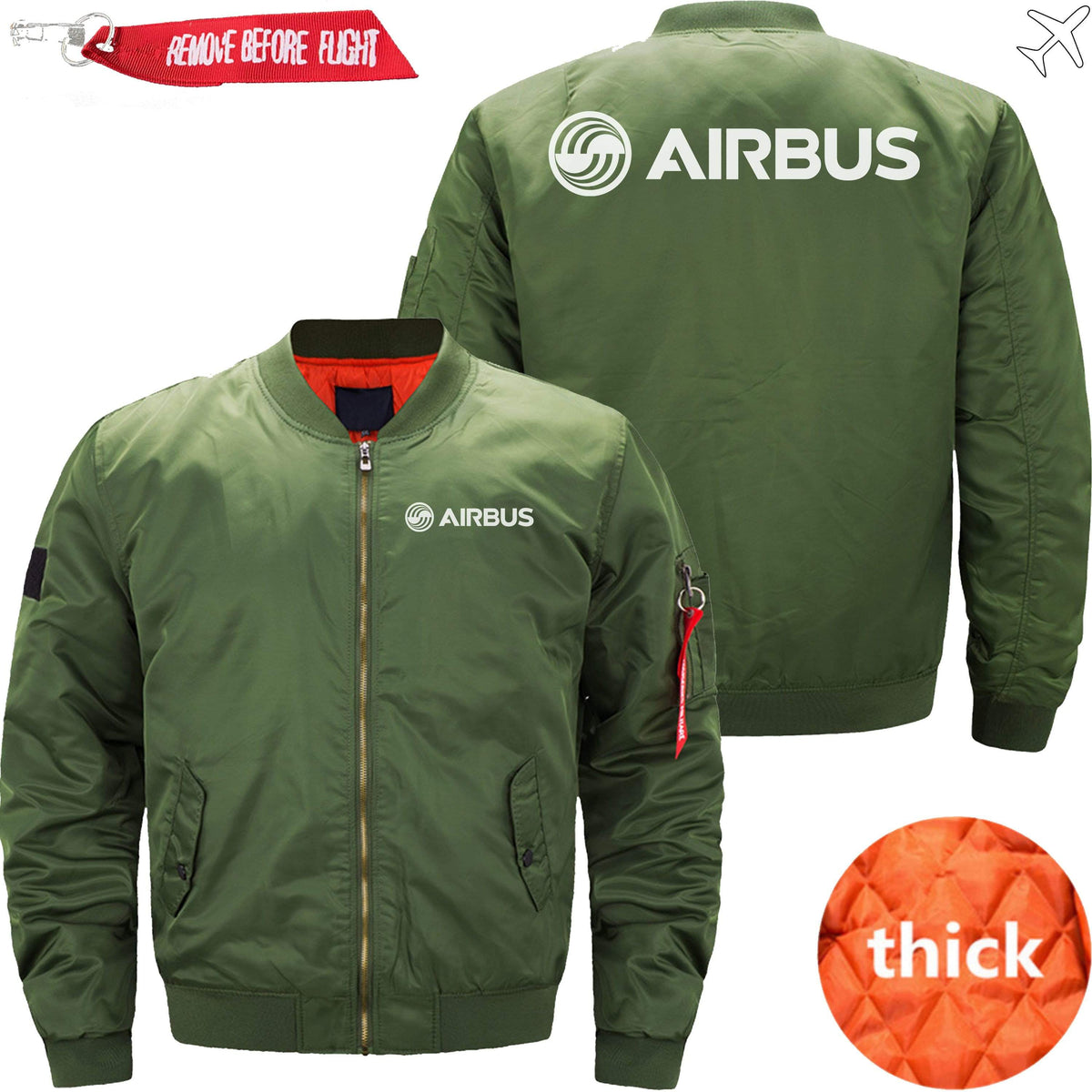 PilotsX Jacket Army green thick / S Airbus Logo Jacket -US Size