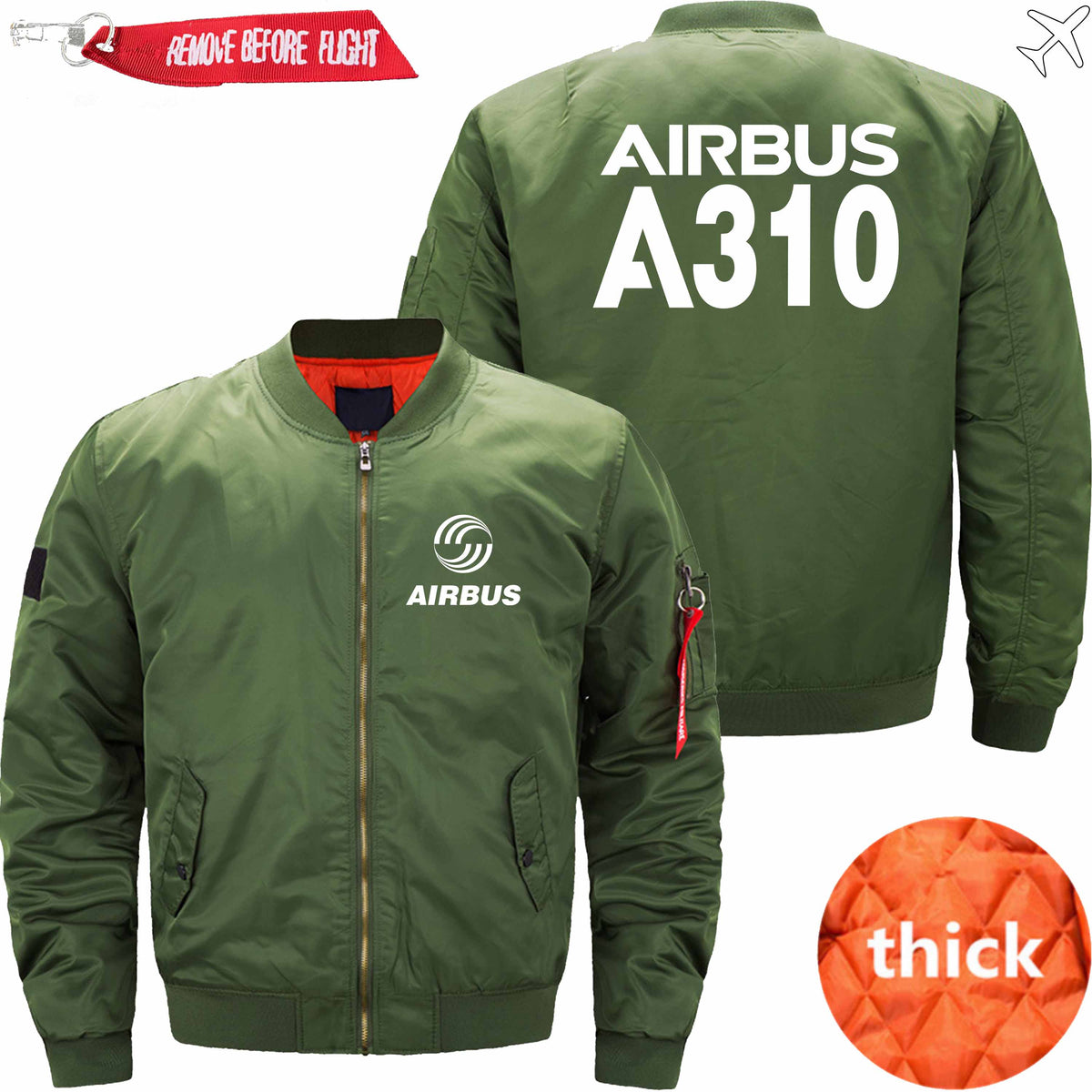 PilotsX Jacket Army green thick / XS Airbus A310 Jacket -US Size