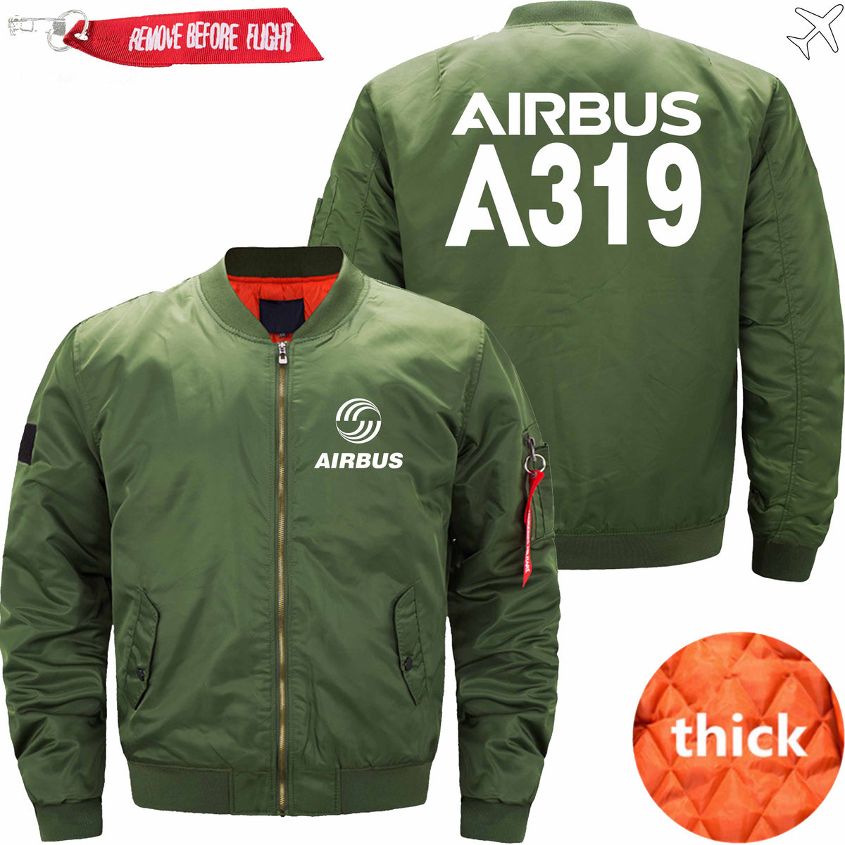 PilotsX Jacket Army green thick / XS Airbus A319 Jacket -US Size