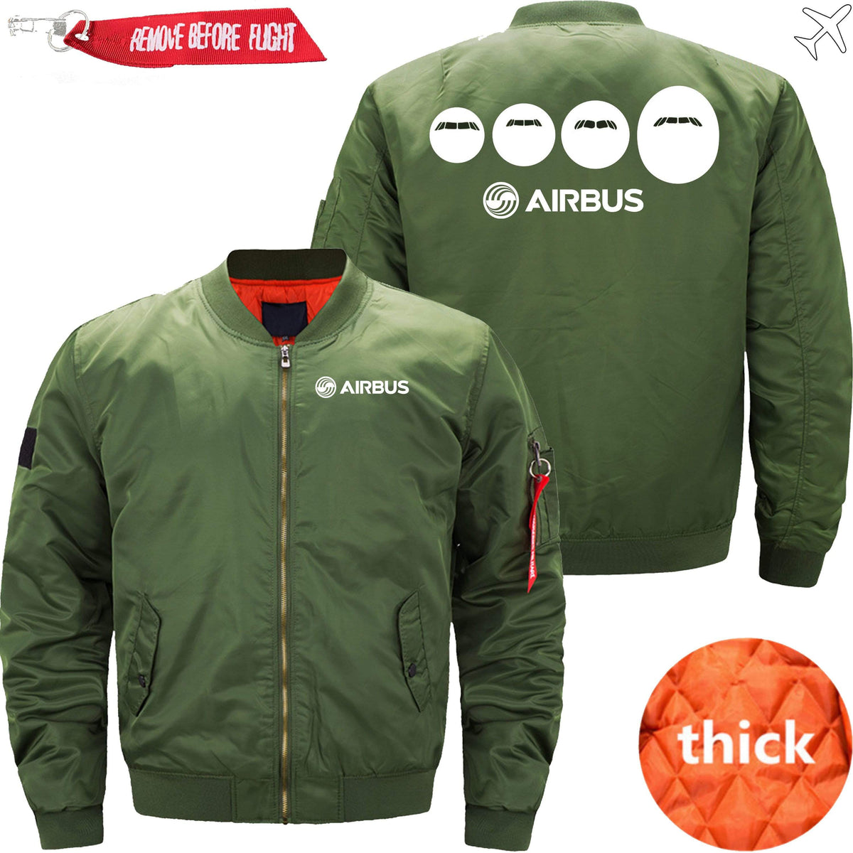 PilotsX Jacket Army green thick / XS Airbus Family Jacket -US Size