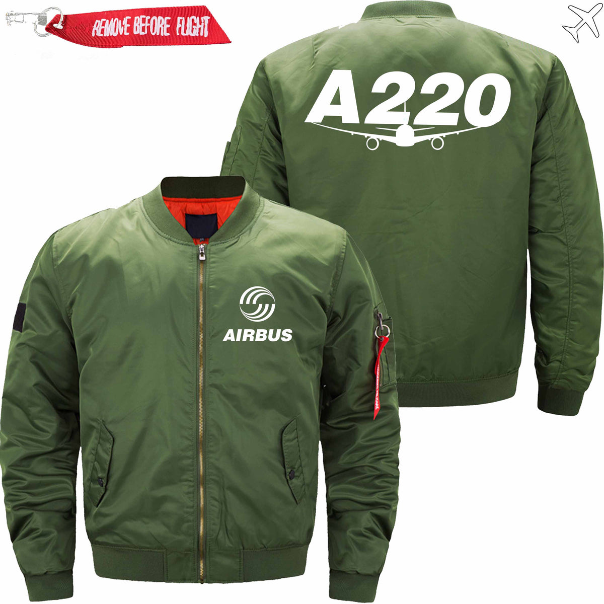 PilotsX Jacket Army green thin / XS Airbus A220 Jacket -US Size