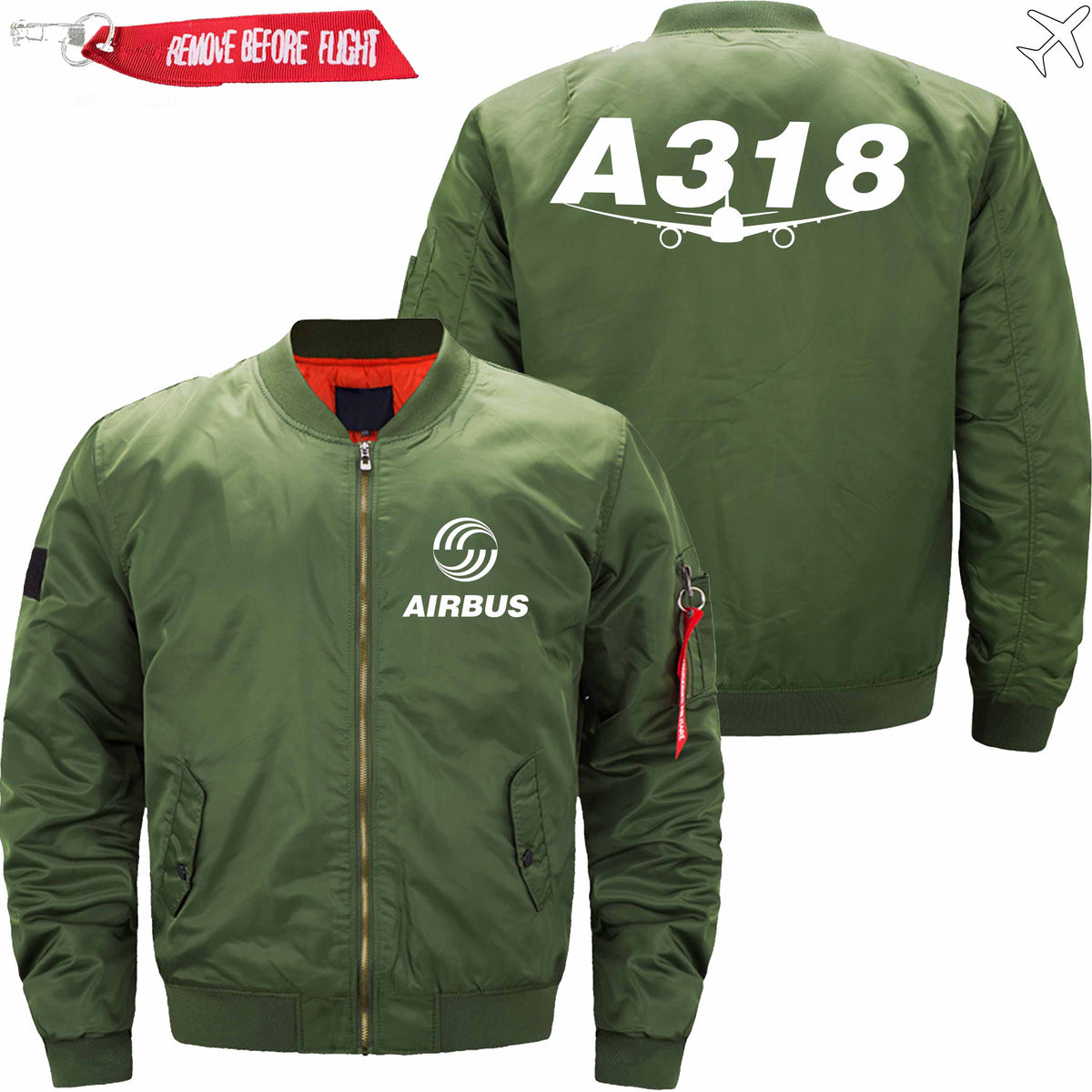 PilotsX Jacket Army green thin / XS Airbus A318 Jacket -US Size