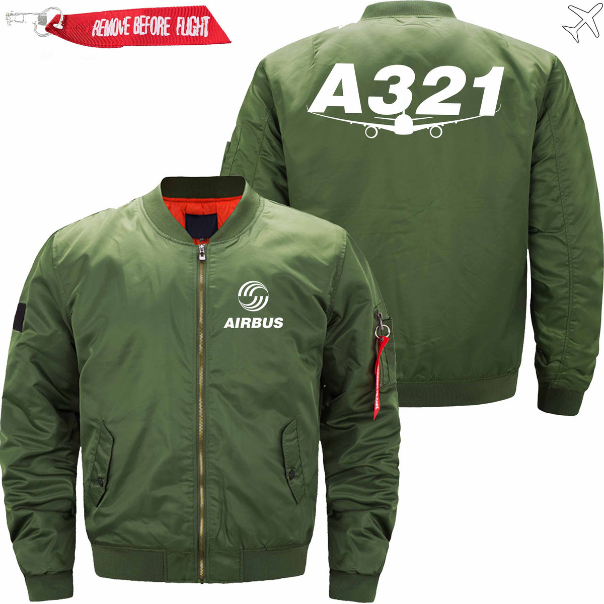 PilotsX Jacket Army green thin / XS Airbus A321 Jacket -US Size